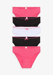 Trosa med mjuk bomull och satinrosett (5-pack), bonprix