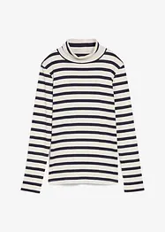 Ribbstickad topp av ren bomull, bonprix