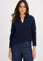 Pikétröja av fintrådig viskos, bonprix