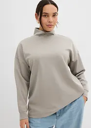 Sweatshirt med ståkrage i stabil trikå, bonprix