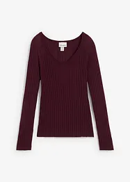 Finstickad tröja av merinoull, bonprix