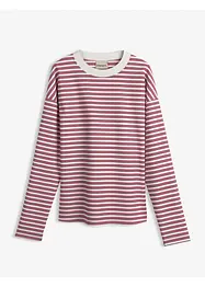 Långärmad topp i tjockt bomullsmaterial, bonprix