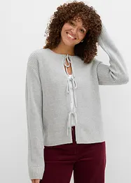 Cardigan med knytband, bonprix