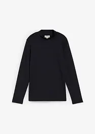 Långärmad topp med ståkrage och återvunnen polyamid, bonprix