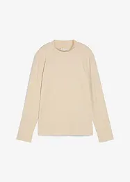 Långärmad topp med ståkrage och återvunnen polyamid, bonprix