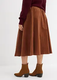 Manchesterkjol i bomullsmix, bonprix