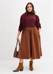 Manchesterkjol i bomullsmix, bonprix