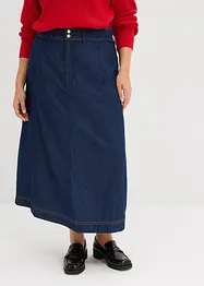 Mellanlång jeanskjol, bonprix