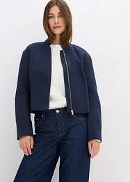 Blusjacka i mjuk materialmix, bonprix