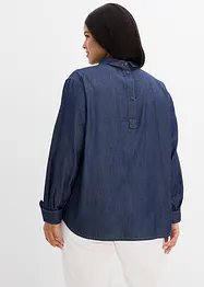 Jeansblus med breda manschetter, bonprix