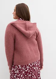 Cardigan med huva, bonprix