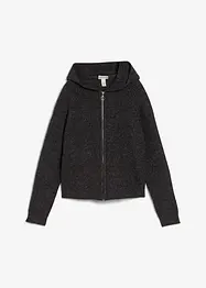 Cardigan med huva, bonprix