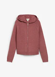 Cardigan med huva, bonprix