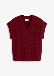 Slipover med flätstickning, bonprix