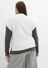 Slipover med flätstickning, bonprix