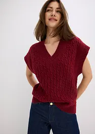 Slipover med flätstickning, bonprix