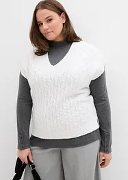 Slipover med flätstickning, bonprix