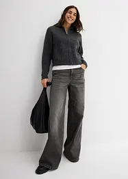 Cardigan med huva, bonprix