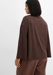 Lång topp i mjukt böljande material, bonprix