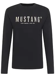 Långärmad tröja av ren bomull med Mustang Asheville-tryck, Mustang Jeans