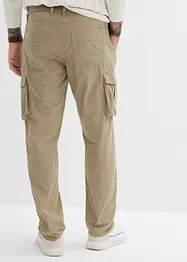 Regular Fit cargobyxa i ren bomull, Straight, bonprix