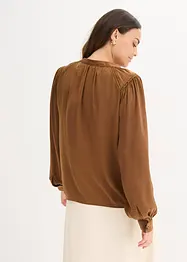 Satinblus med spetsband, bonprix