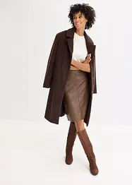 Trendig pennkjol i skinnimitation, bonprix