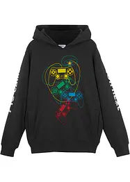 Sweatshirt med huva i ekologisk bomull för barn, bonprix