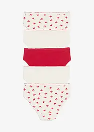 Trosa av mjukt, ribbat material med satinrosett (5 par), bonprix