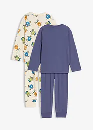 Pyjamas i ren ekologisk bomull (4 delar), bonprix