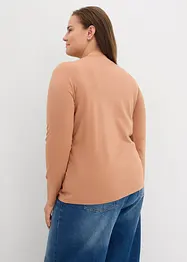 Långärmad topp med ren ekologisk bomull (2-pack), bonprix