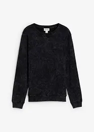 Sweatshirt med tvättad look i ekologisk bomull, bonprix