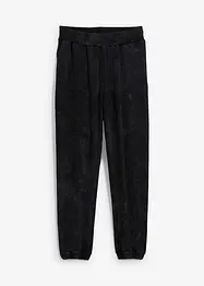 Sweatbyxa med tvättade effekter, av ekologisk bomull, Loose Fit, bonprix