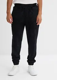 Sweatbyxa med tvättade effekter, av ekologisk bomull, Loose Fit, bonprix