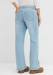 Wide Leg Jeans medelhög midja och skärp, bonprix