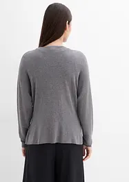 Stickad kofta i insvängd modell av viskosmix, bonprix
