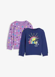 Sweatshirt av ekologisk bomull (2-pack), bonprix