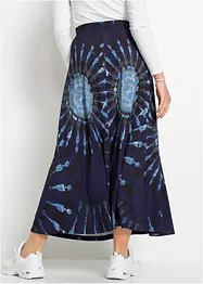 Batikmönstrad jerseykjol i mjuk viskos, bonprix