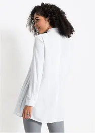 Blus med knappslå och pärlemorknappar, bonprix