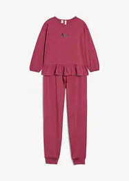 Topp och joggingbyxa med ekologisk bomull (2 delar), bonprix