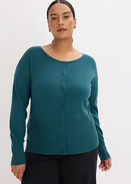Finstickad cardigan av viskos med mjukt fall, bonprix