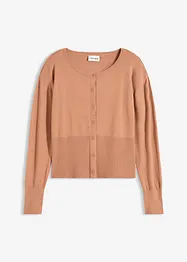 Finstickad cardigan av viskos med mjukt fall, bonprix