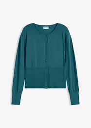 Finstickad cardigan av viskos med mjukt fall, bonprix