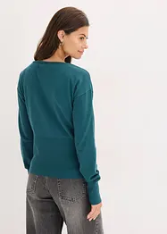Finstickad cardigan av viskos med mjukt fall, bonprix