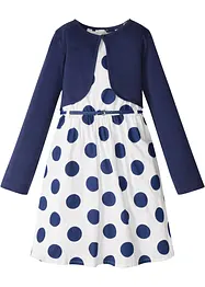 Klänning + skärp + bolero för barn (3 delar), bonprix