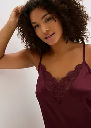Negligé i glansig satin, bonprix