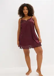 Negligé i glansig satin, bonprix