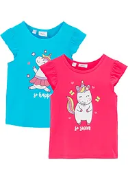 T-shirt i ren ekologisk bomull för barn (2-pack), bonprix