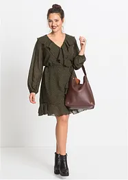 Miniklänning med omlottlook, bonprix