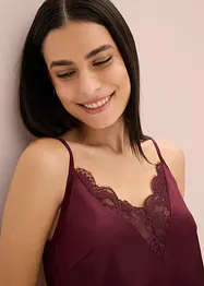 Negligé i glansig satin, bonprix